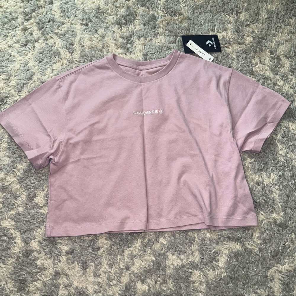 Converse Women's Soft Pink Crop Top